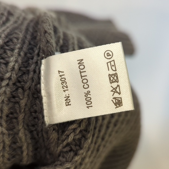 Maude Vivante Sweater Knit Sequins Rhinestones Gray size Large 100% Cotton - Picture 7 of 10